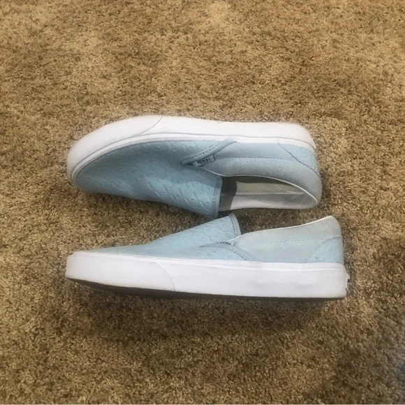 VANS Classic Slip On Casual Canvas Suede Pure Blue Shoes Women’s Size 9.0 - Picture 5 of 9